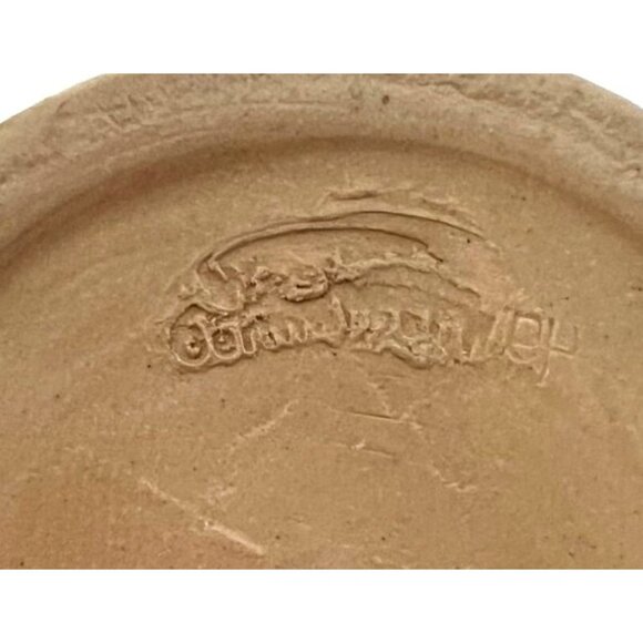 Vintage BMF German Beer Stein Pewter Lid Salt Glaze Blue Maroon Argyle Diamonds - Picture 10 of 10